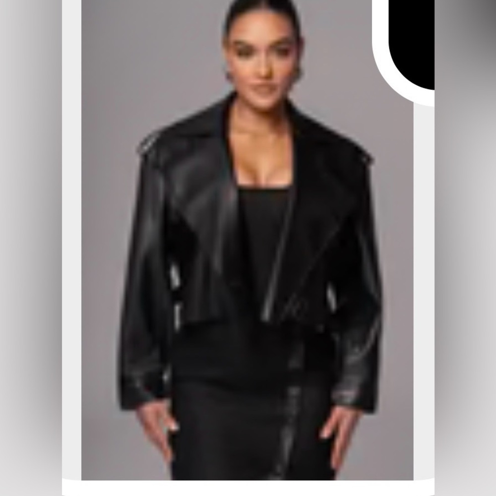 JLUXLABEL Black Raja Faux Leather size L/XL NWT